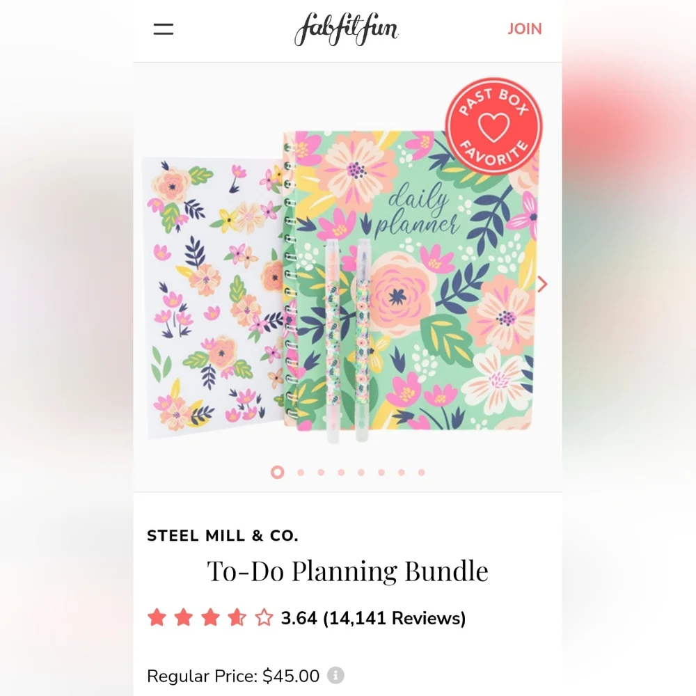Steel Mill and Co Daily To Do Planner w/ 2 Dual Tip Highlighters & Stickers